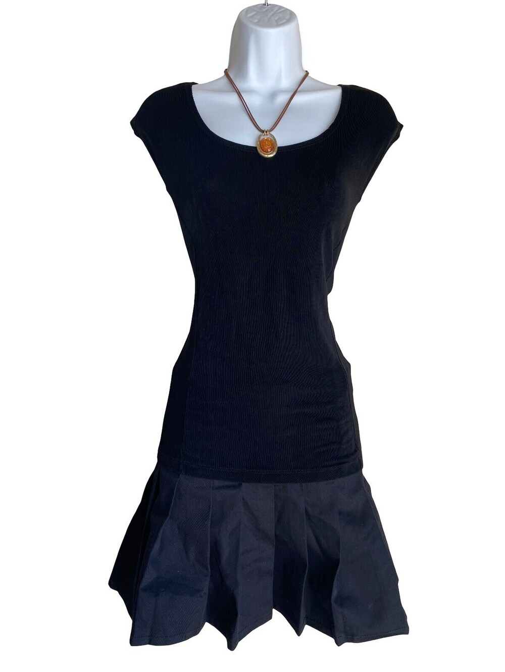 VTG Coldwater Creek Women's XL Black Knit Tunic Blouse Whimsigoth Goth Office